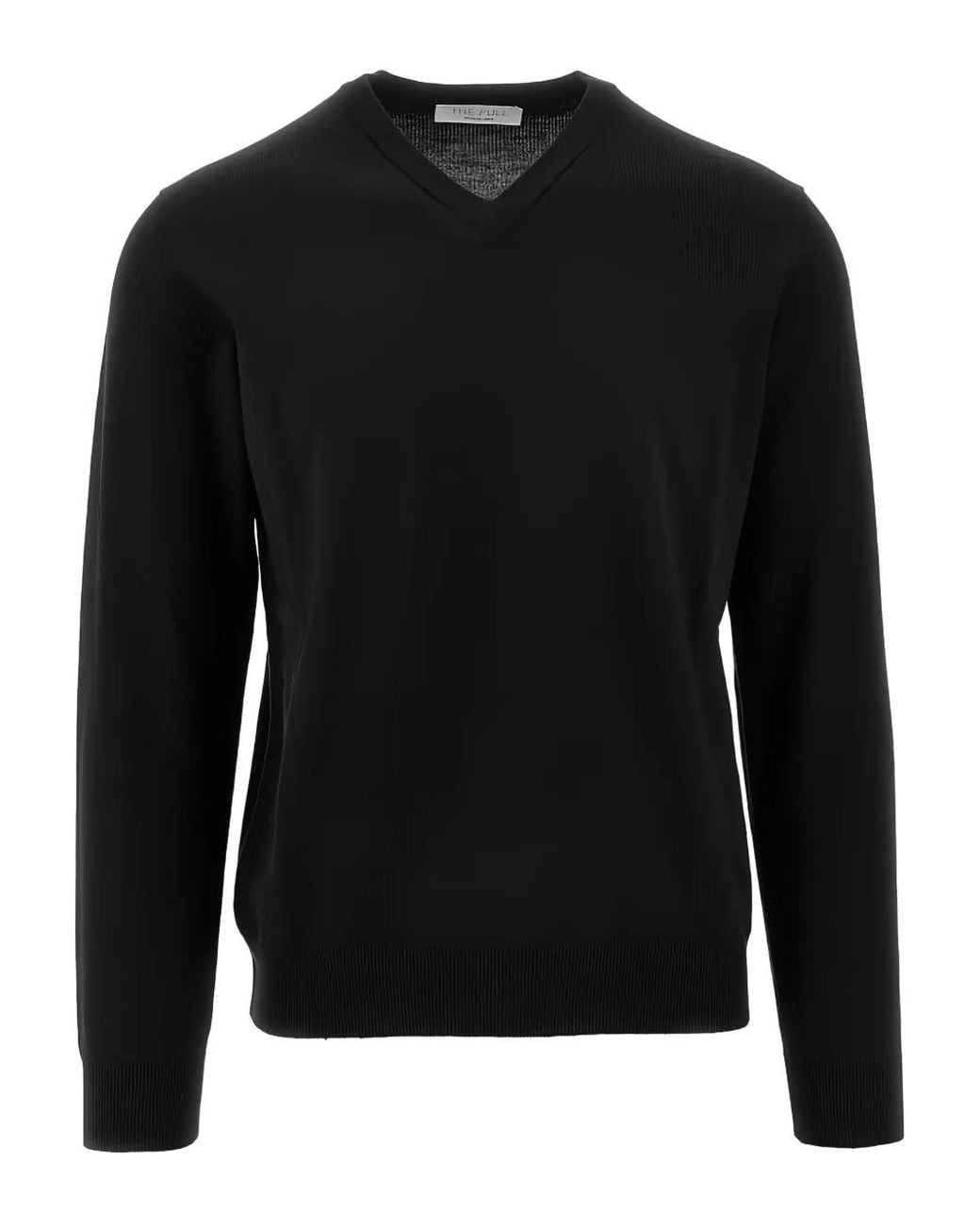 THE PULL Black Pull À Col V for men