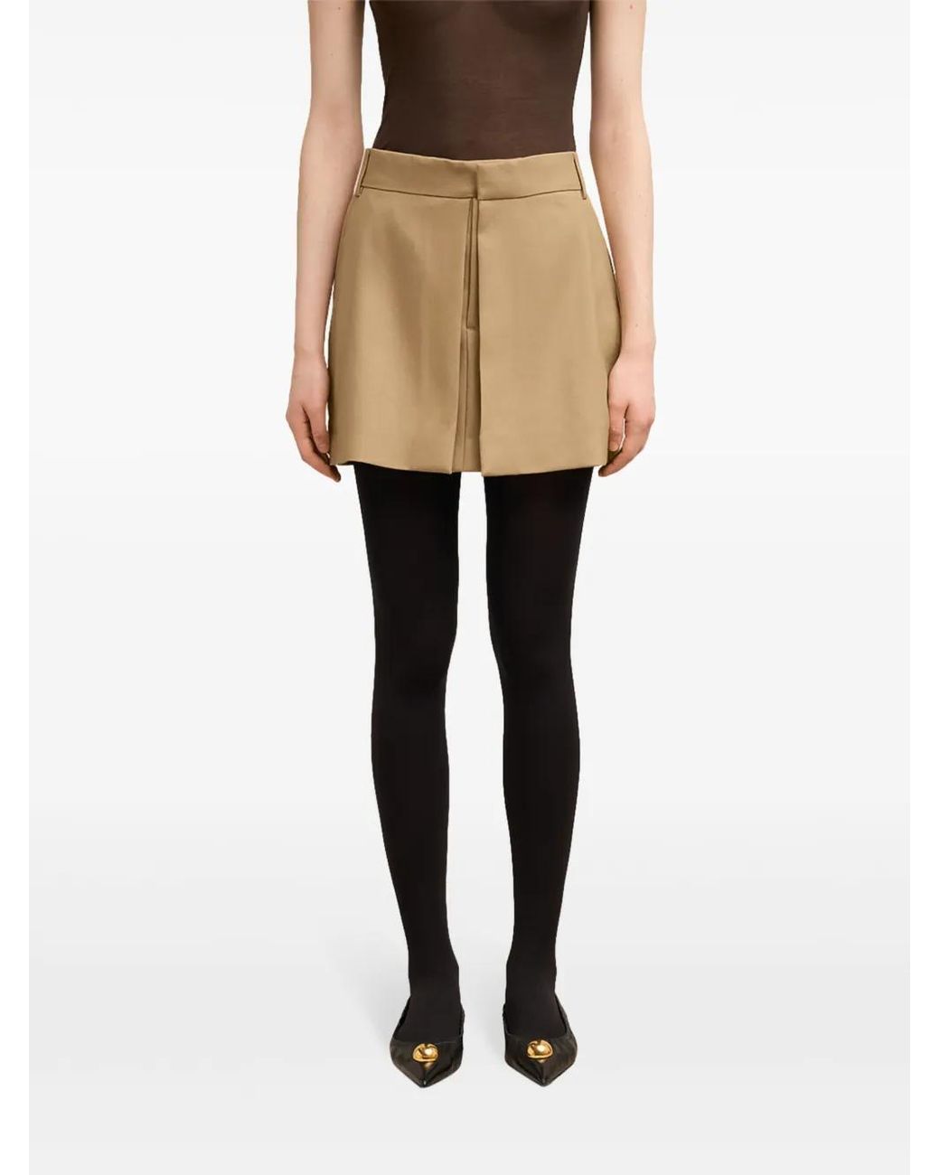 AMI Mini-Rok Met Vlakken in het Natural