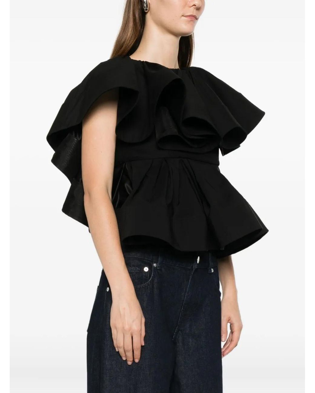 Viktor & Rolf Black Ruffled Blouse