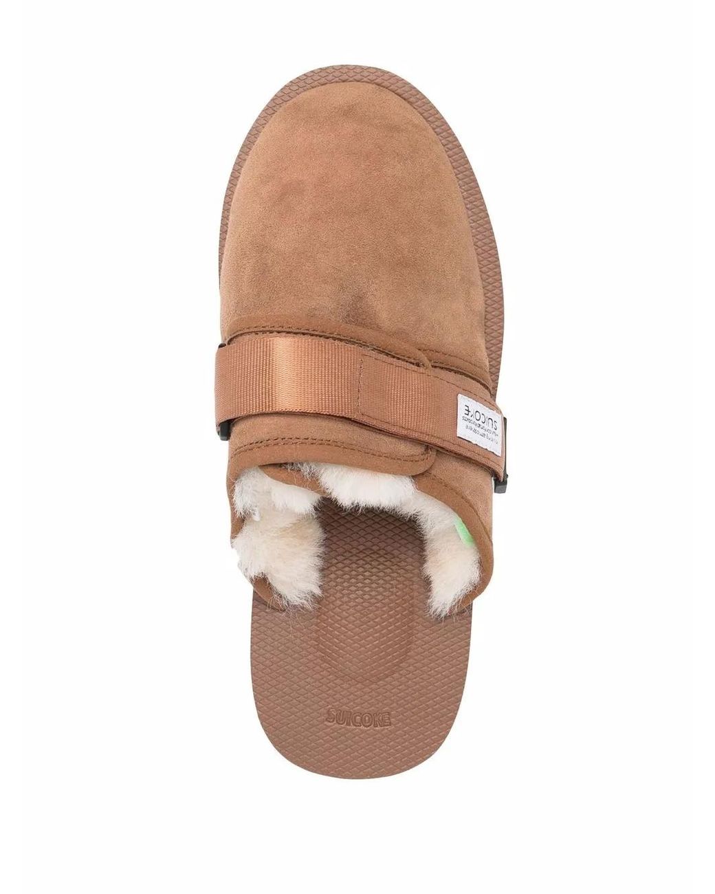 Suicoke Brown Slipper Mit Pelzfutter