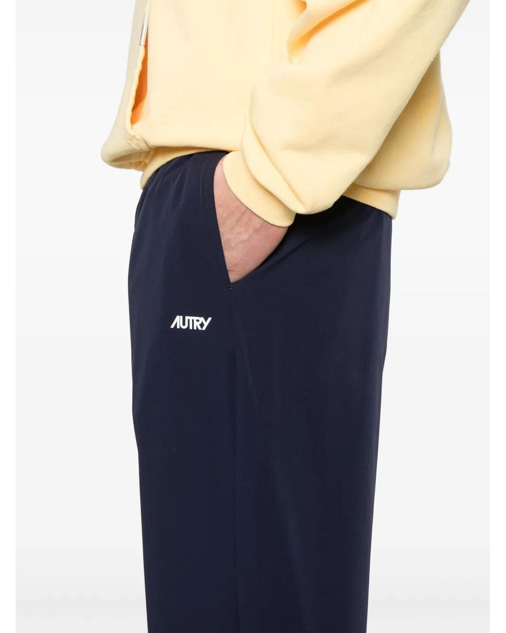 Autry Blue Logo-Print Sweatpants