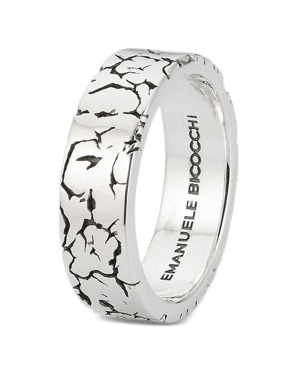 Emanuele Bicocchi White Cracked Band Ring