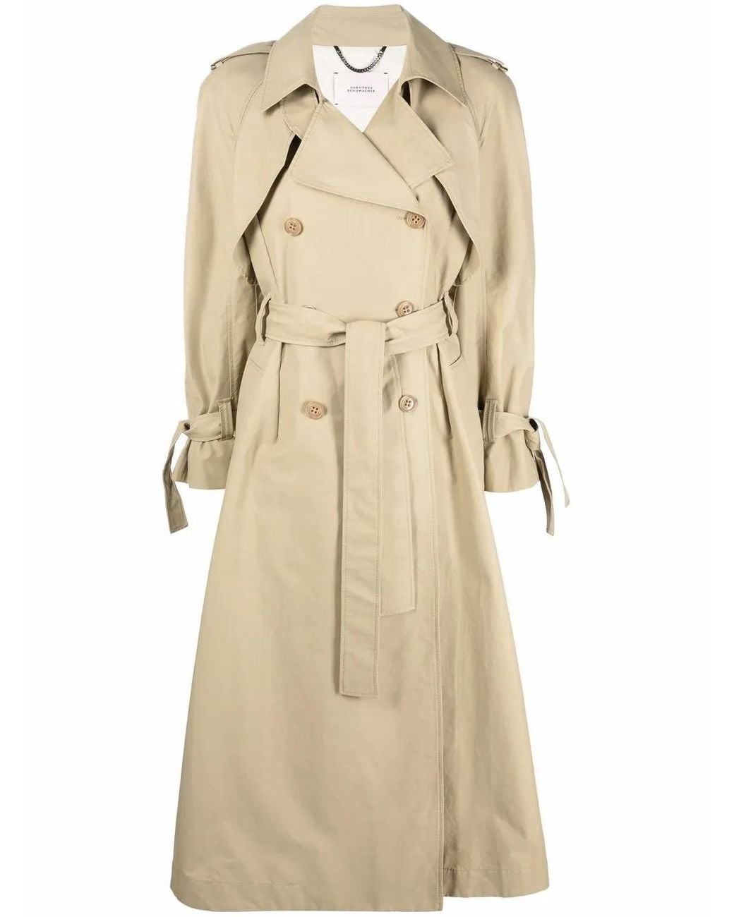 Dorothee Schumacher Natural Double-Breasted Trench Coat