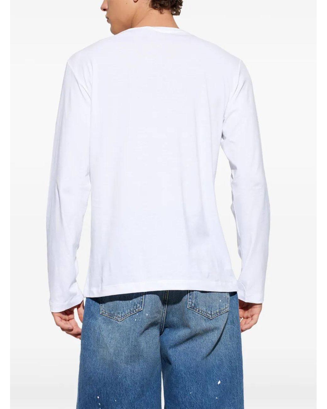 Hanro White Long-Sleeve T-Shirt for men