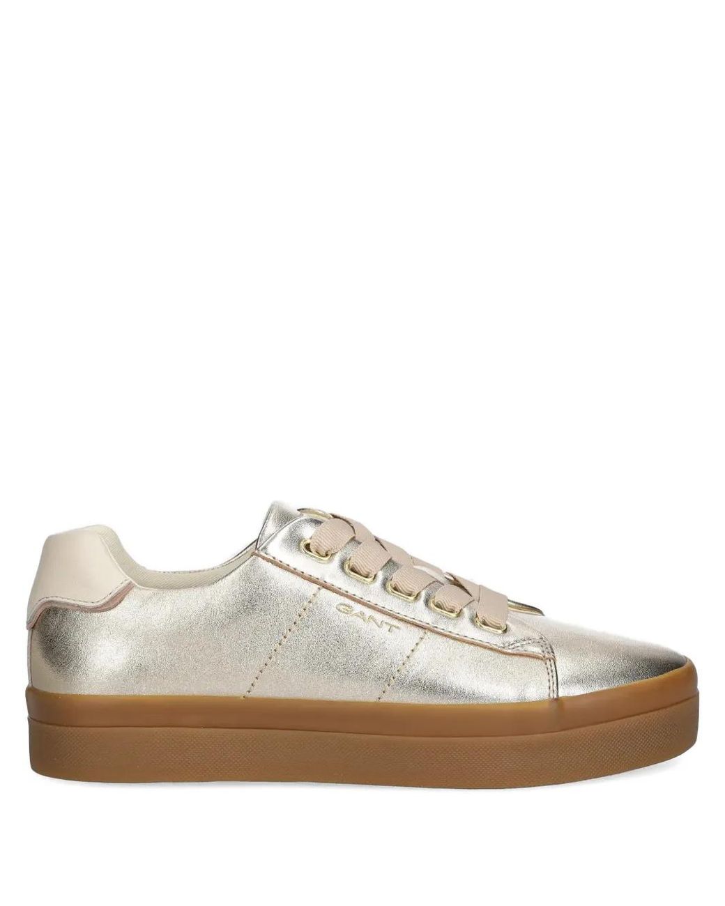 Gant White Ribbon Lace-Up Sneakers