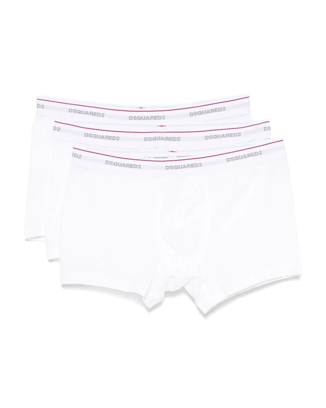 DSquared² White Logo-Waistband Boxers (Pack Of Three) for men