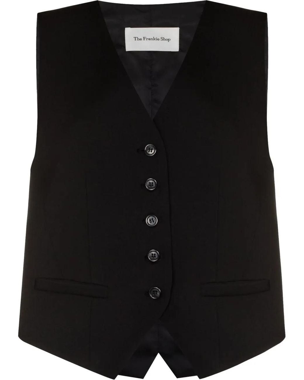 Frankie Shop Black Gelso Single-Breasted Waistcoat
