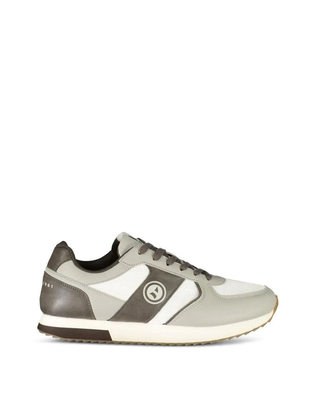 Navigare White Logo-Patch Panelled Sneakers for men