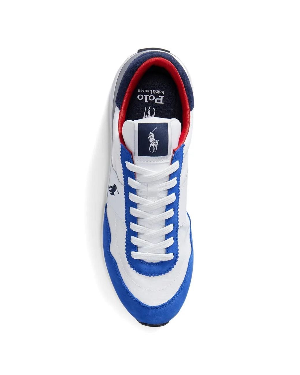 Polo Ralph Lauren Blue Logo-Embroidered Panelled Sneakers for men