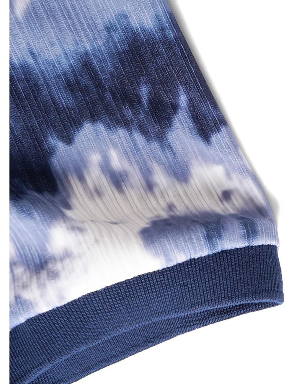 Maison hideout Blue Polo À Manches Courtes À Motif for men