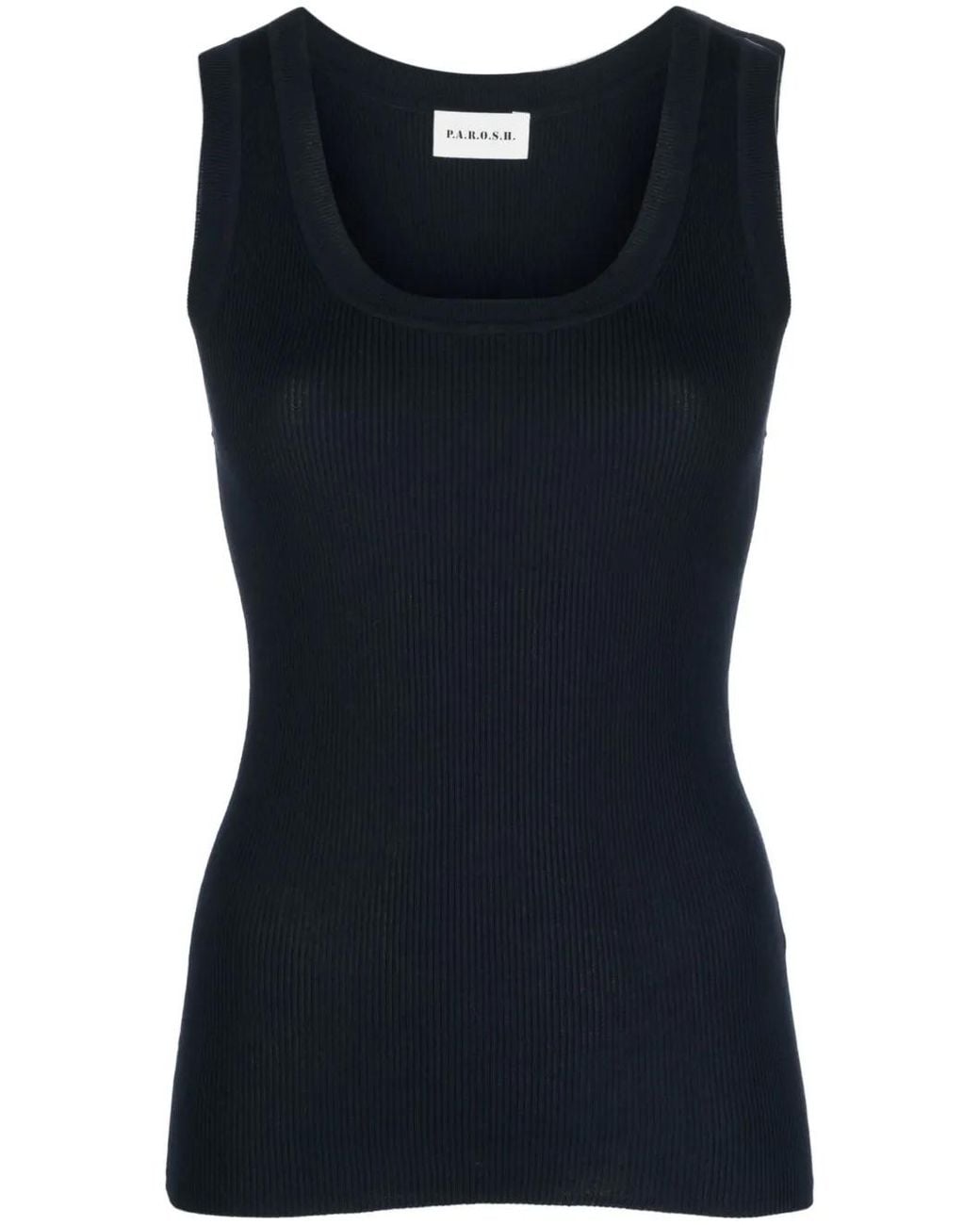 P.A.R.O.S.H. Black Cipria Tank Top