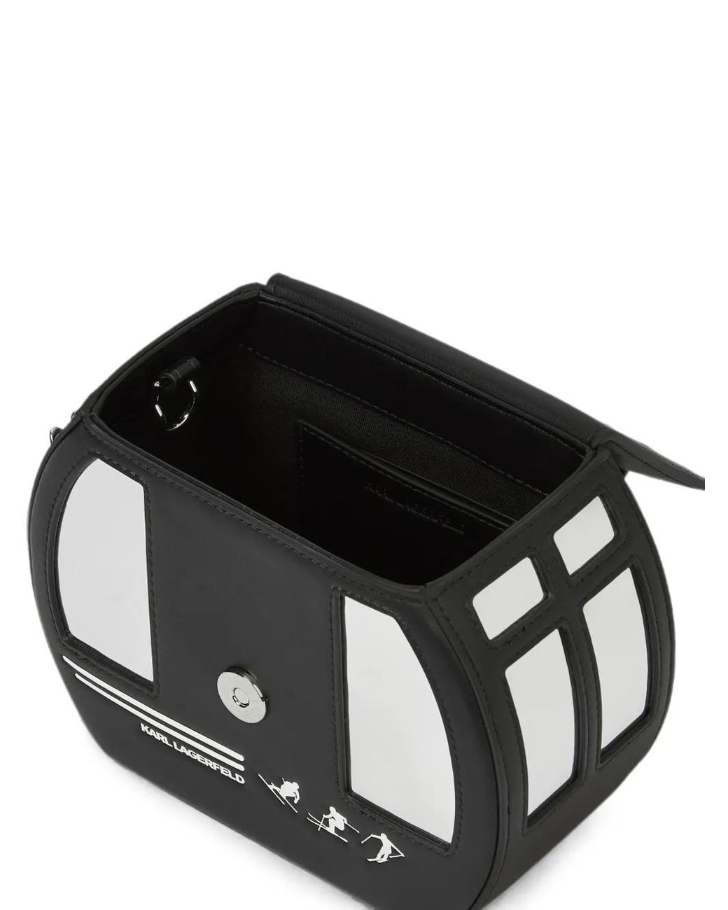 Karl Lagerfeld Black Ikon Gondola Top-Handle Bag