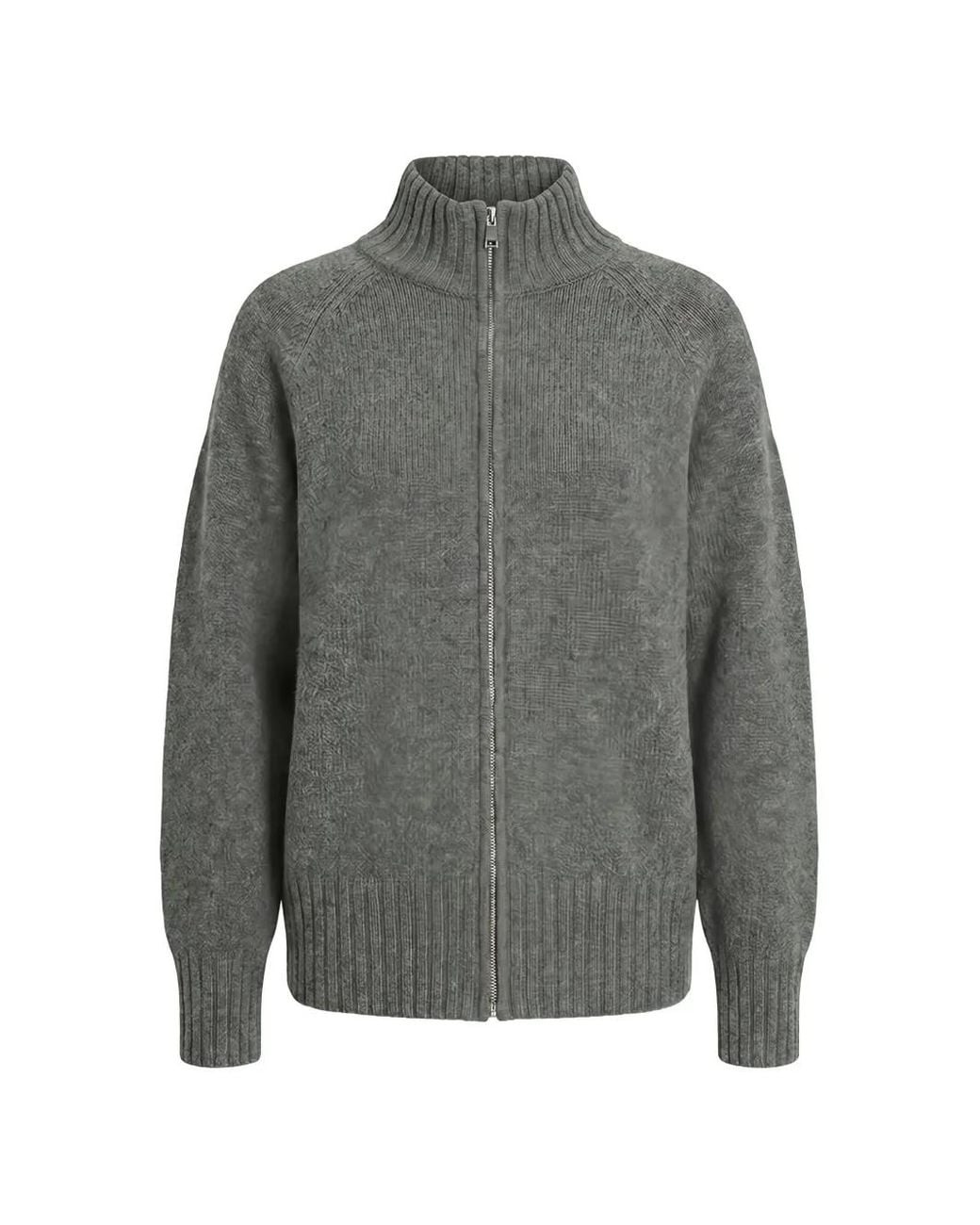 Malo Gray Zip-Fastening Cardigan