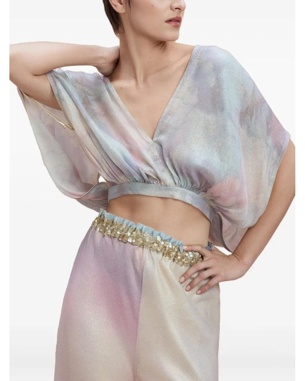 SANA OSMANI White Sia Tie-Detail Set