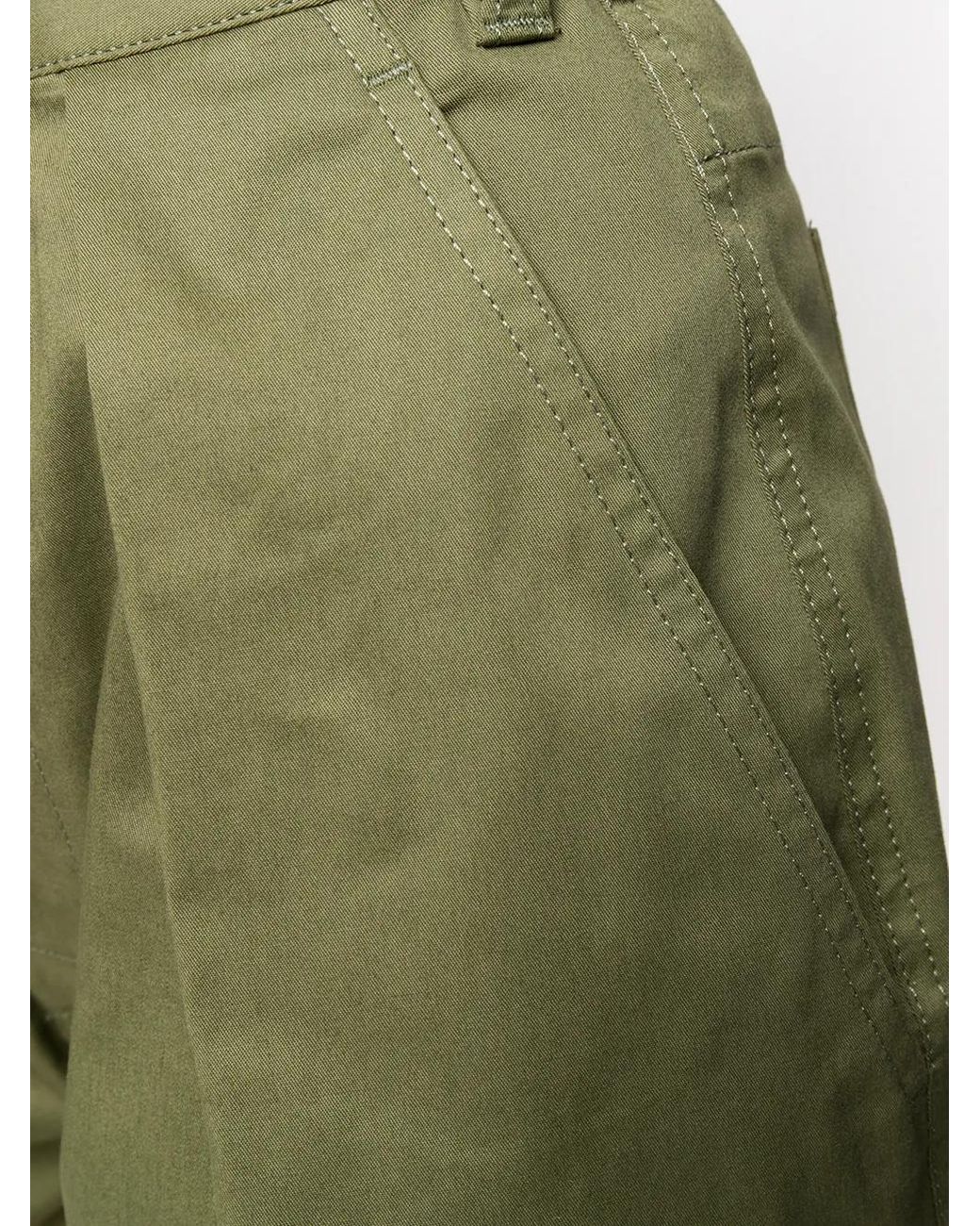 DSquared² Green High-Rise Pleated Shorts
