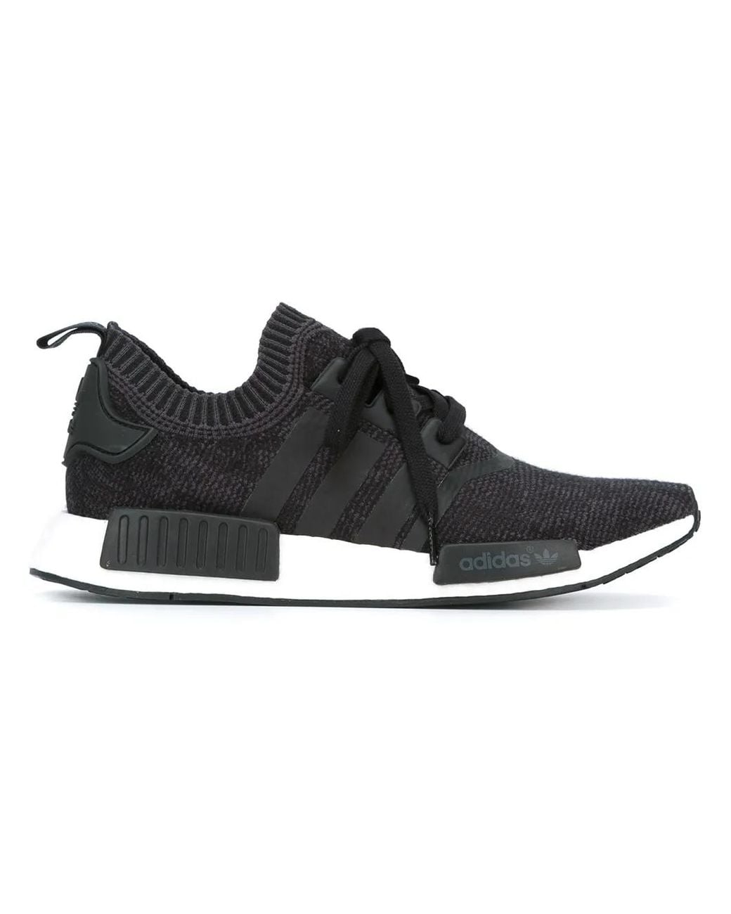 Adidas Black Nmd_R1 Primeknit "Winter Wool" Sneakers