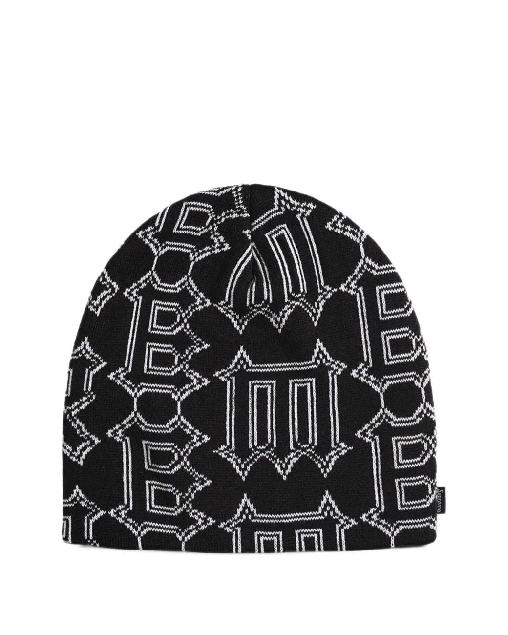 Supreme Black Spike Beanie Hat for men