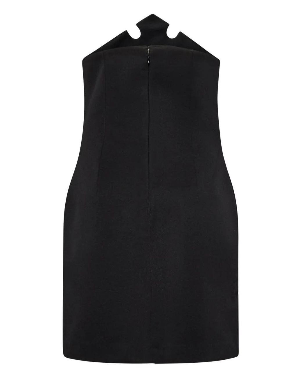 Coperni Black Sculptural Neckline Mini Dress