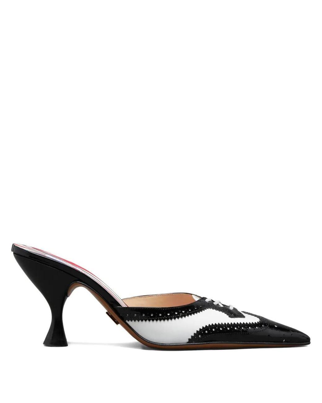 Thom Browne Black Soft Spazzolato Shiny Calf Heeled Mules 75Mm