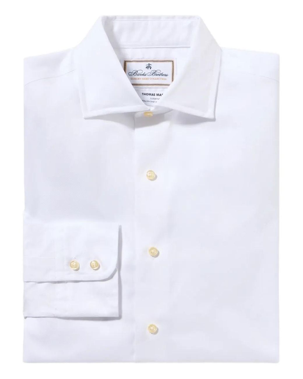 Brooks Brothers White X Thomas Mason Spread-Collar Shirt for men