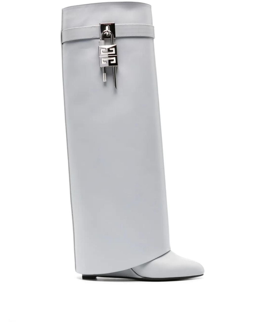Givenchy White Shark Lock 85Mm Leather Boots