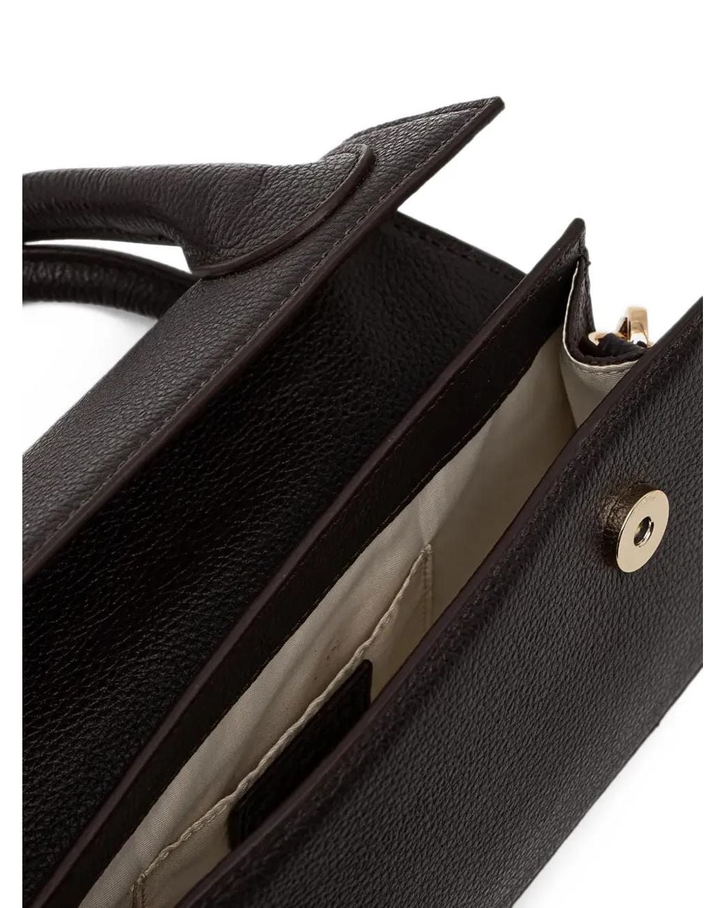 Silvian Heach Black Logo-Plaque Pebbled-Effect Cross Body Bag