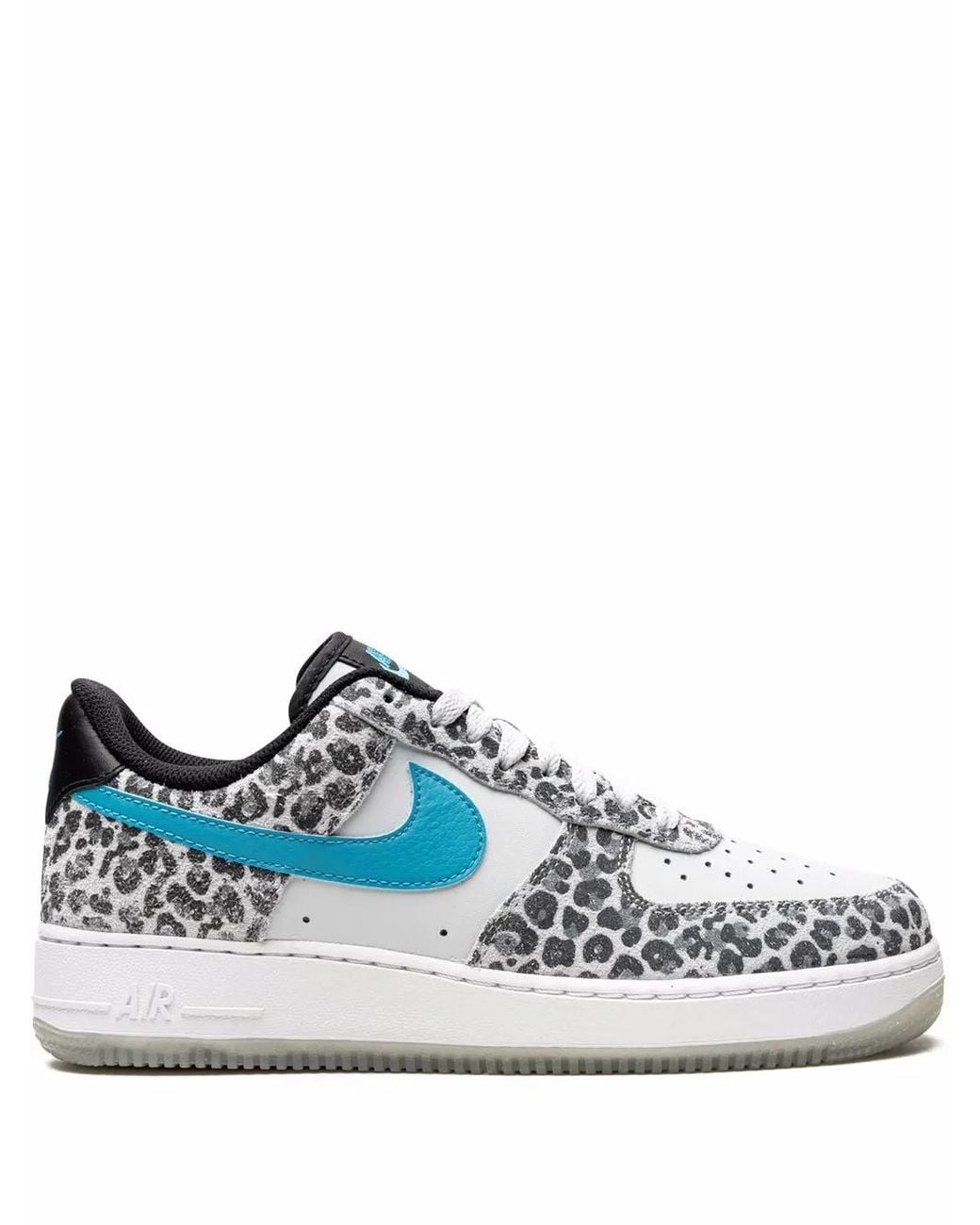 Nike Blue Air Force 1 Low "Snow Leopard" Sneakers