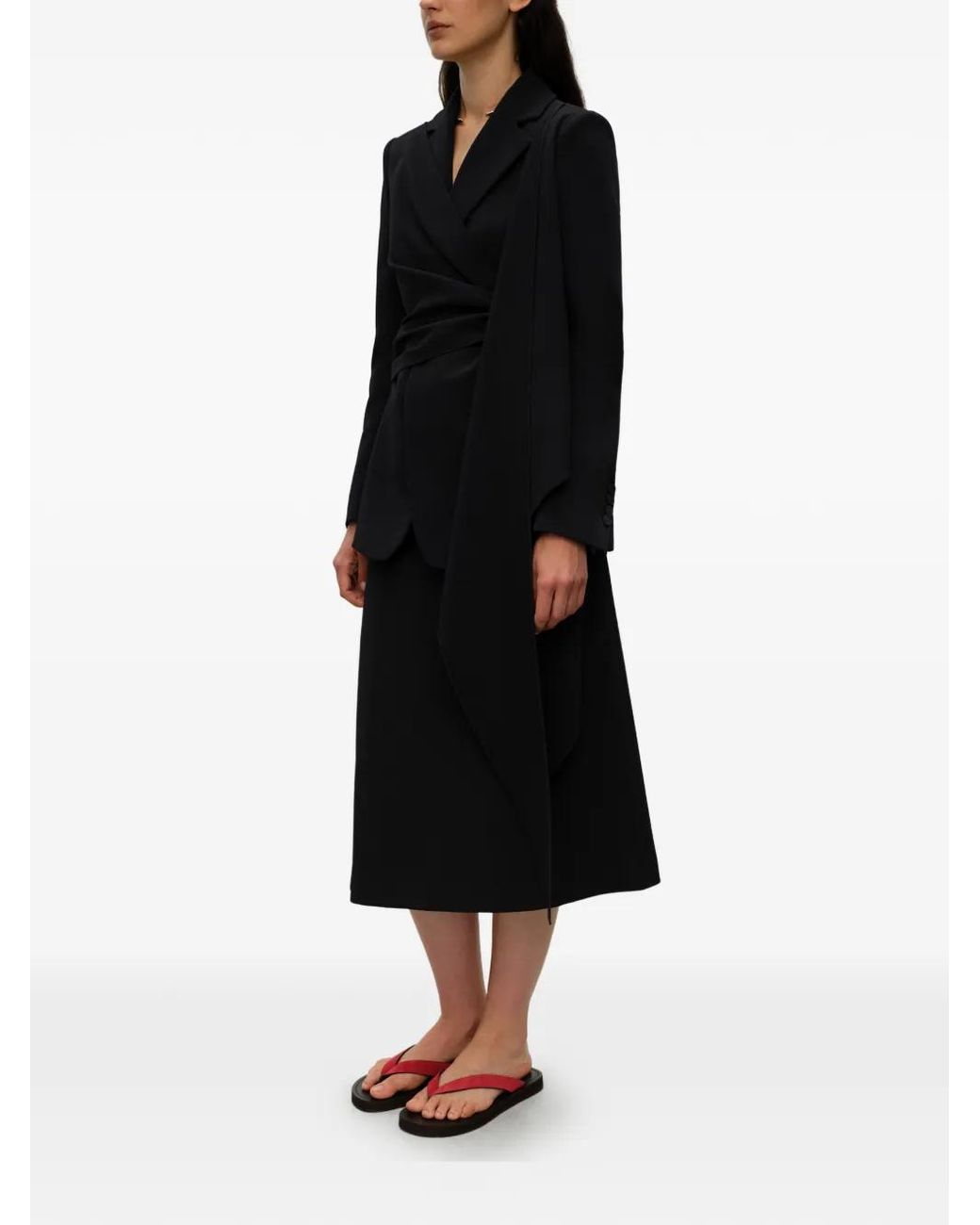 ELY ELY Black Draped Blazer