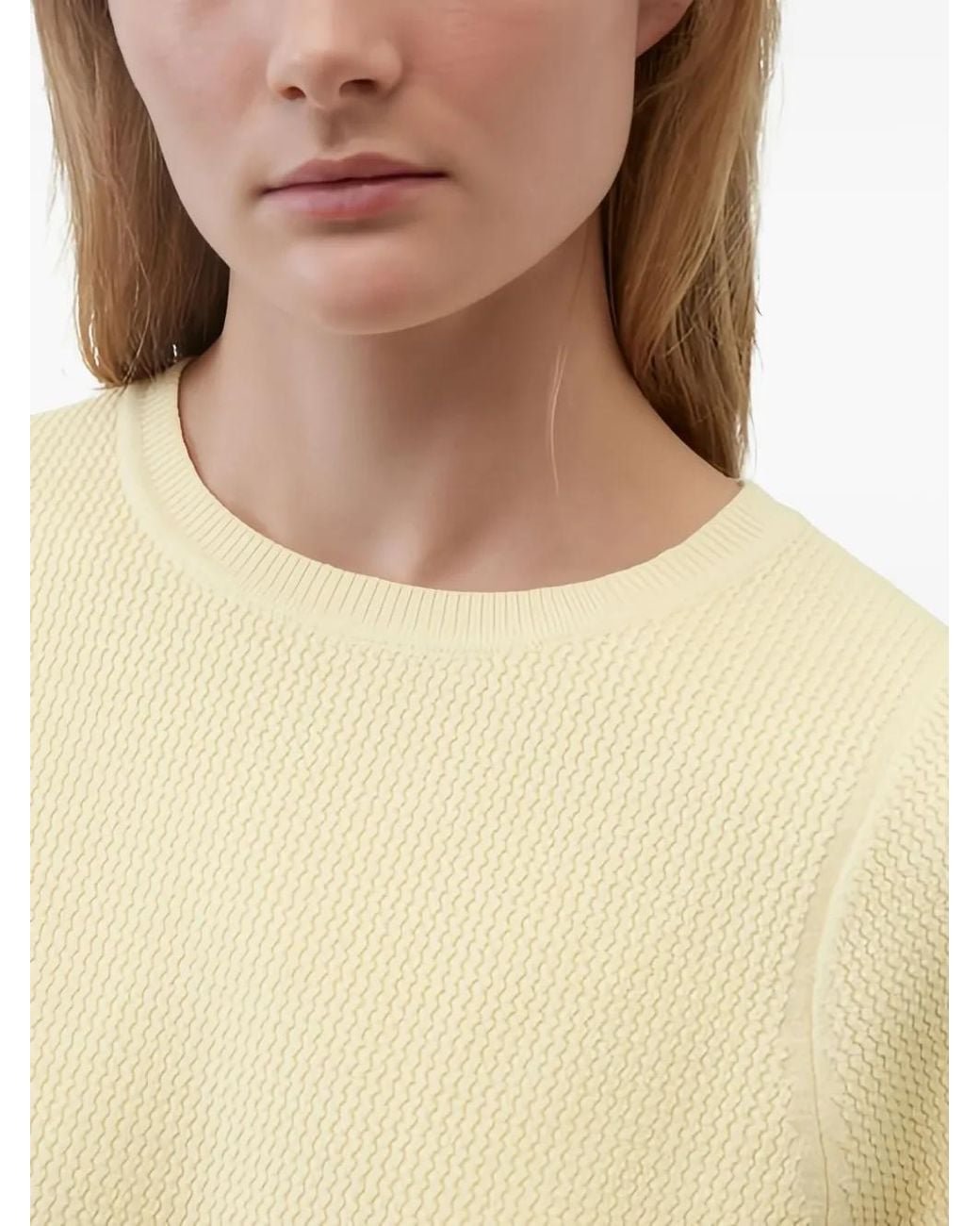 Marc O' Polo Natural Textured Crew-Neck Sweater