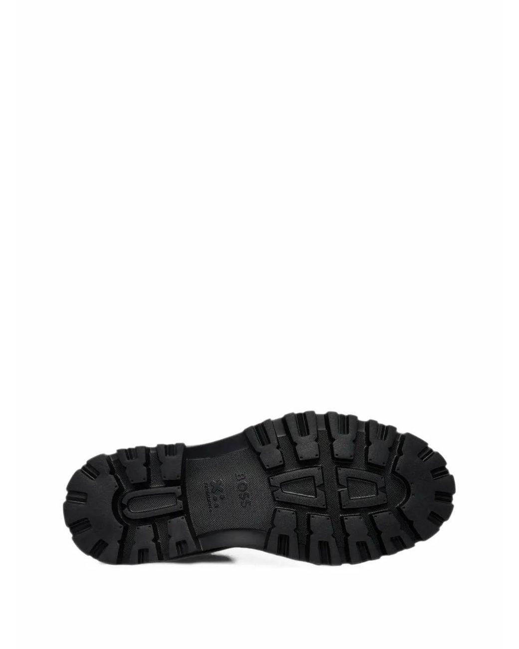 Boss Black Leather Derby Shoes for men