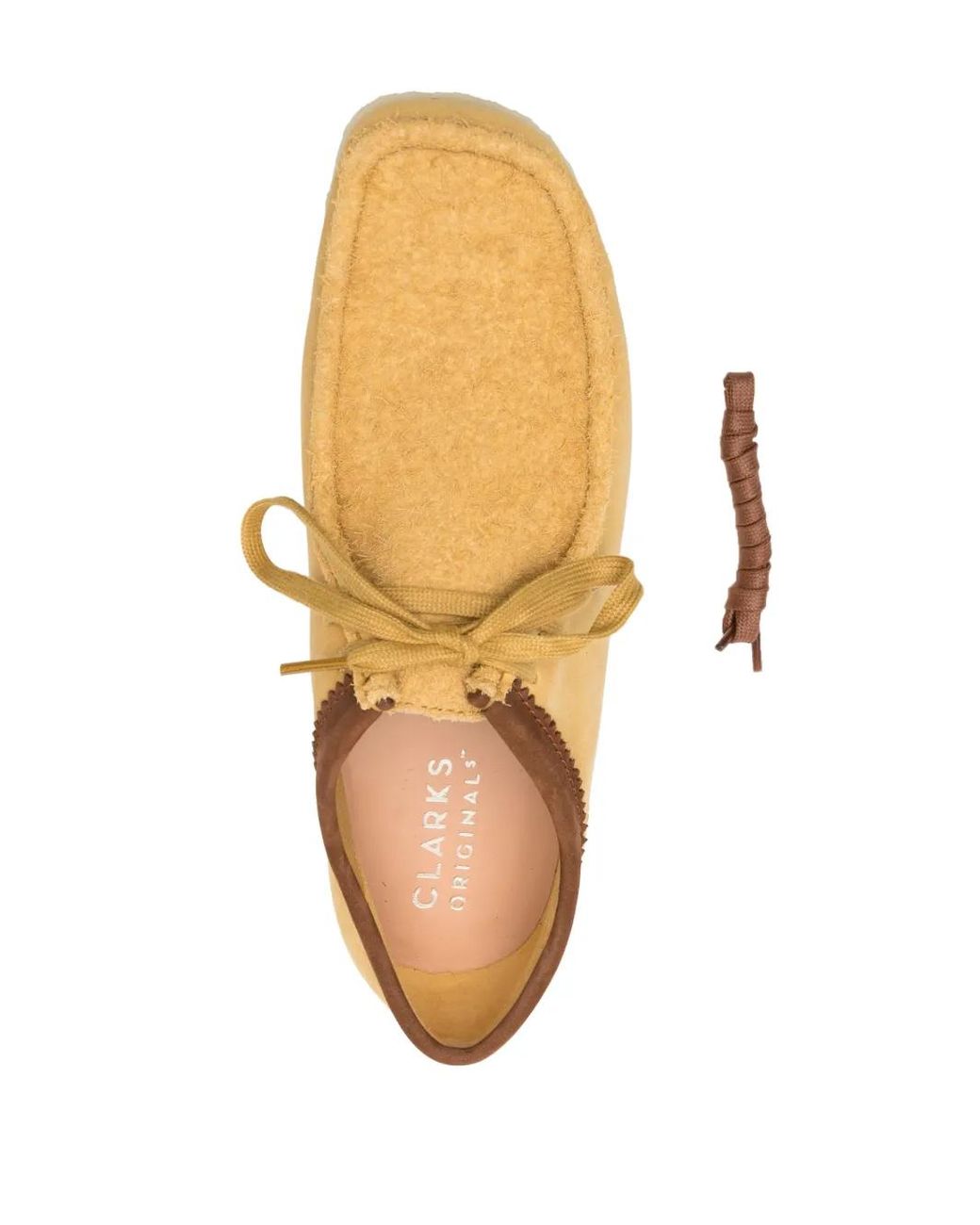 Clarks Brown Wallabee Suede Derby Shoes for men