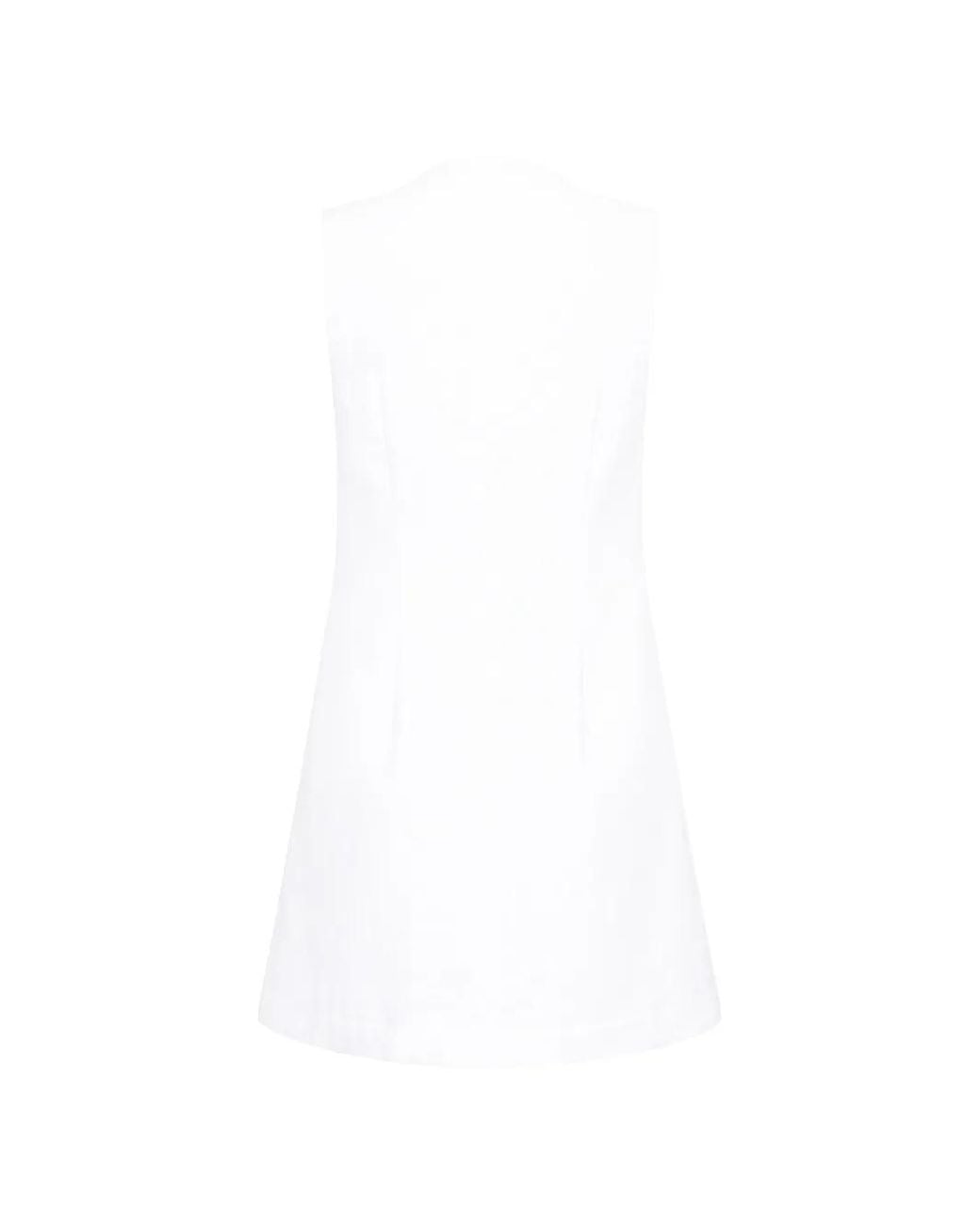 Cara Cara White Rhapsody Shell-Button Mini Dress