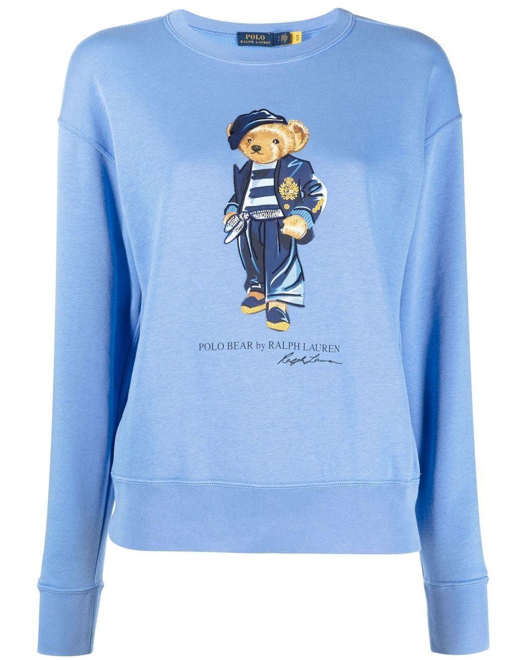 Polo Ralph Lauren Cotton Polo Bear Sweatshirt in Blue | Lyst