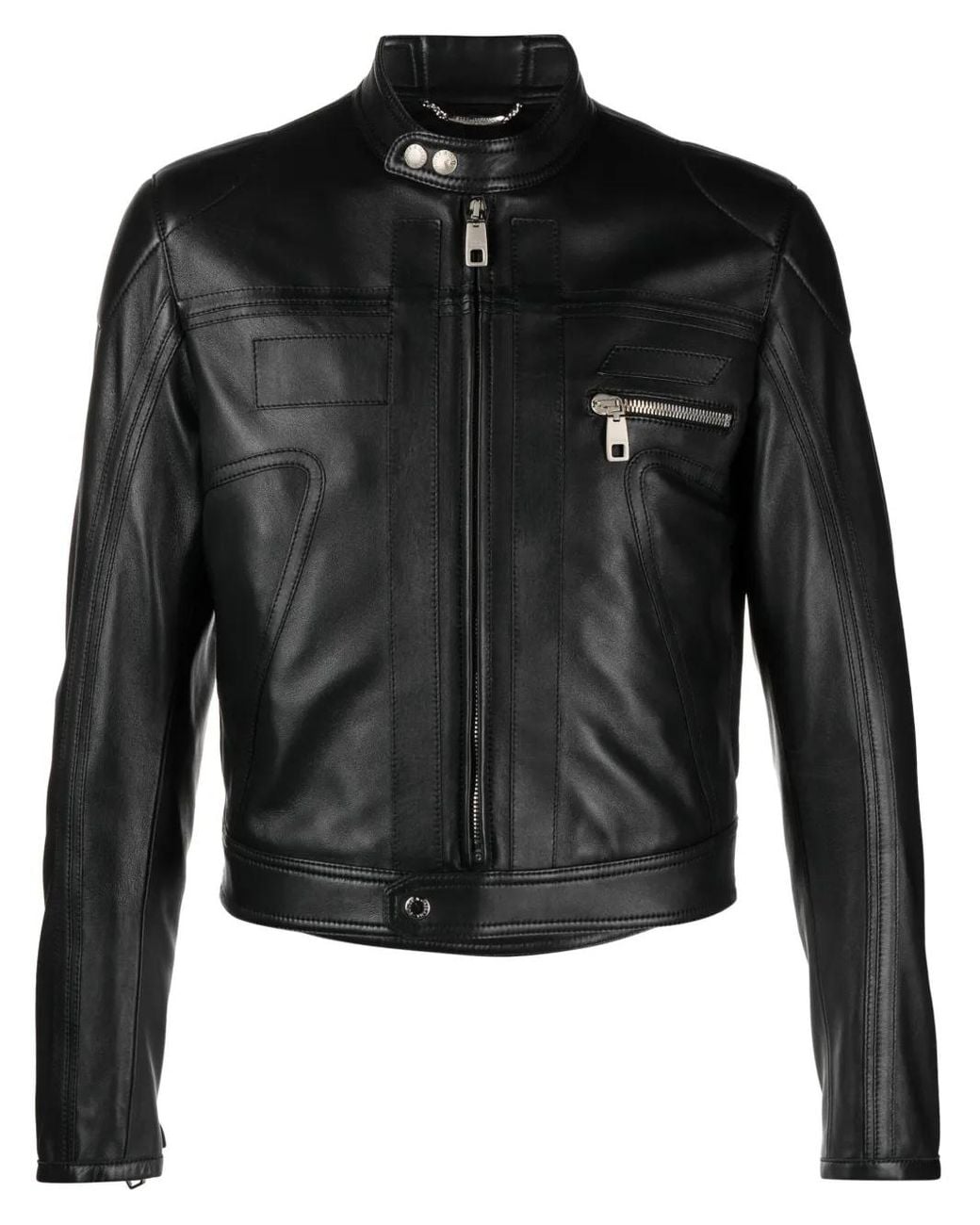 Dolce & Gabbana Black Nappa Leather Jacket for men