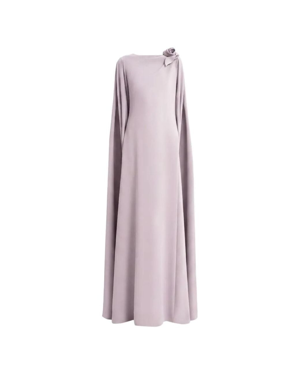 Gemy Maalouf Purple Rose-Detail Maxi Dress