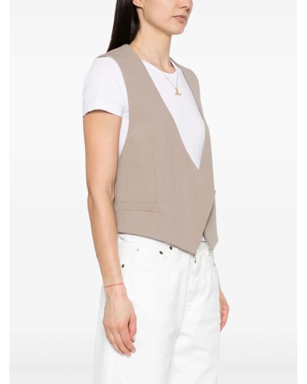 AMI Multicolor Open-Front Waistcoat