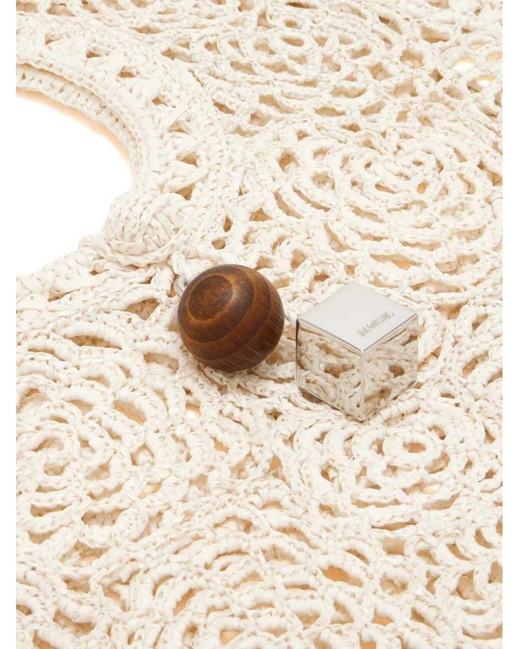 Jacquemus White The Spiaggia Small Round Bag