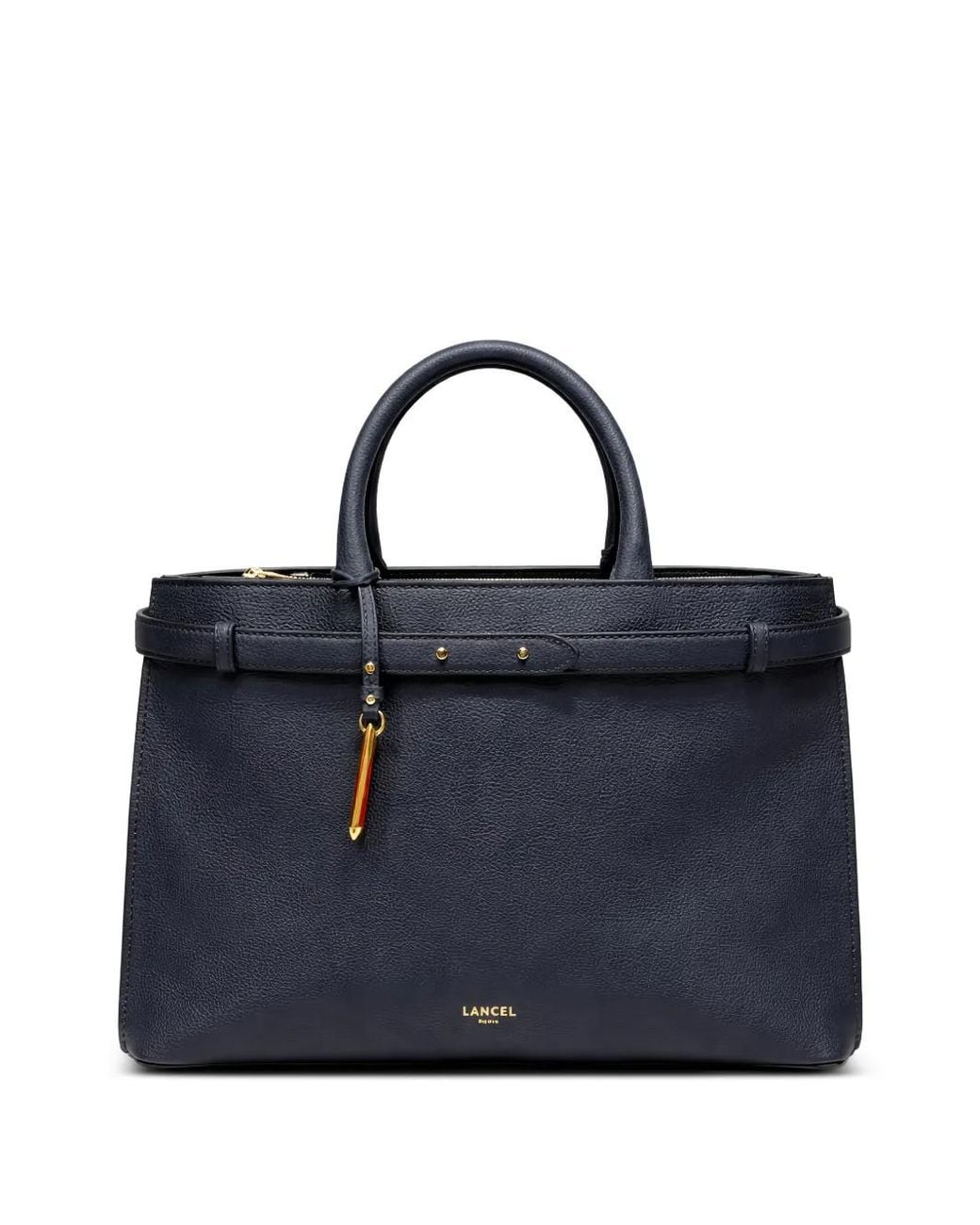 Lancel Blue Sac Cabas En Cuir