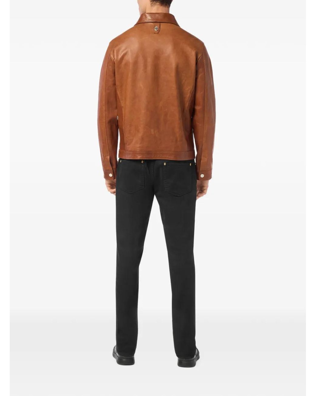 Billionaire Brown Logo-Embroidered Jacket for men