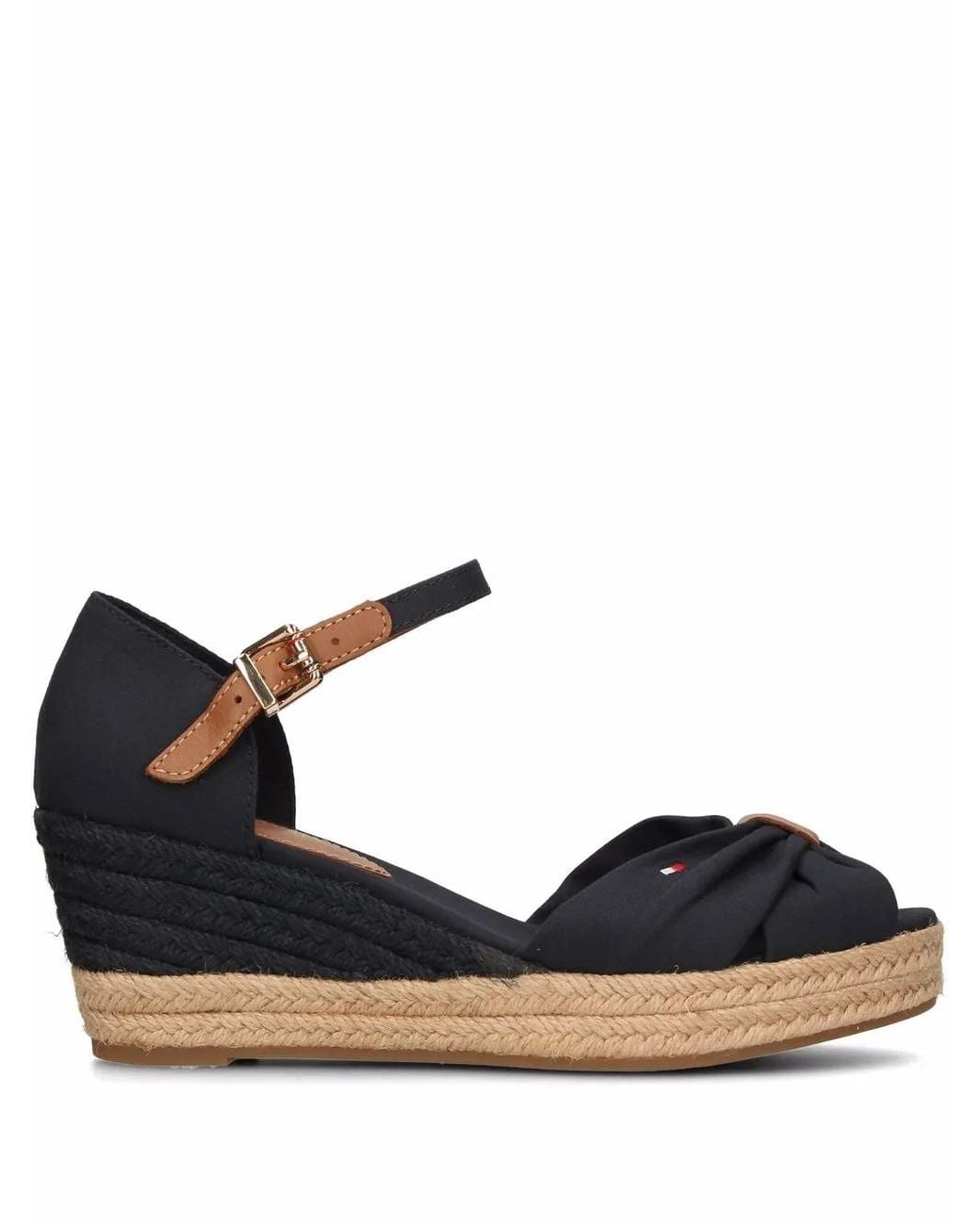 Tommy Hilfiger Blue Opened-Toe Wedge Espadrilles