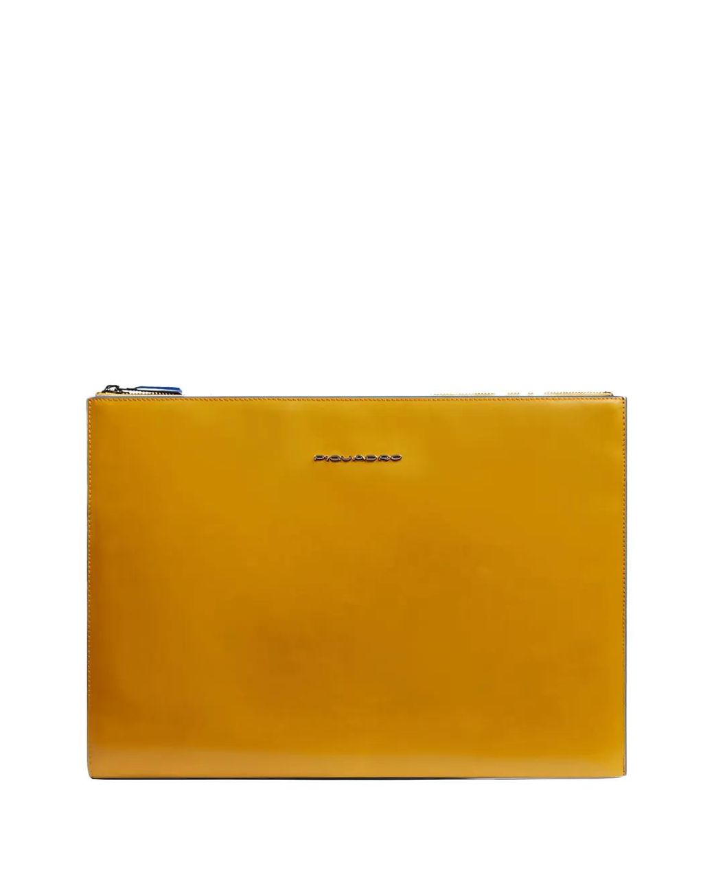 Piquadro Yellow Ipad Pro 13" Leather Clutch Bag