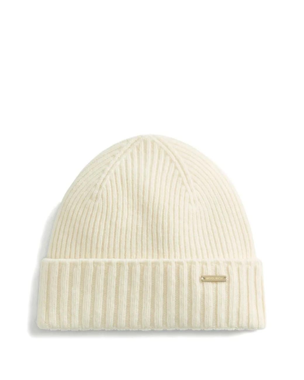Set Berretto E Sciarpa A Coste di Woolrich in White