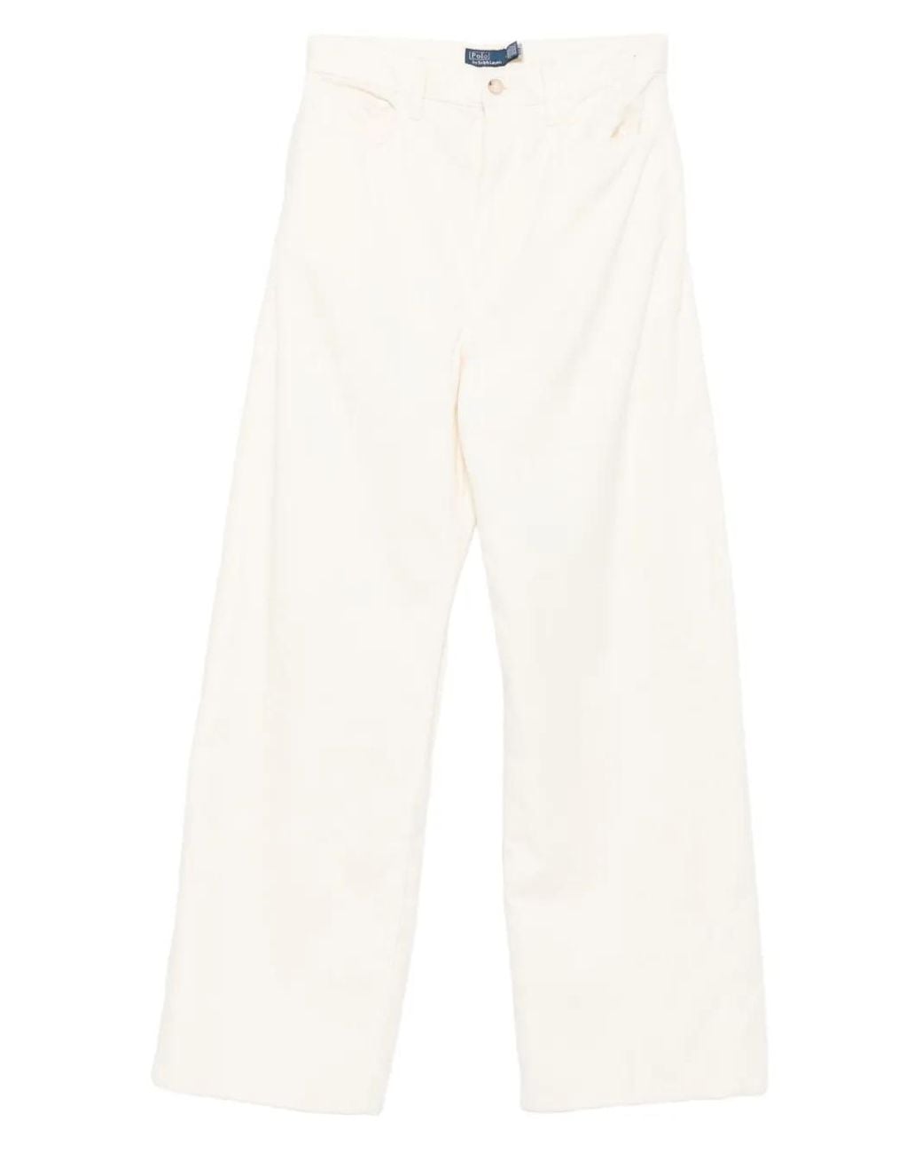 Polo Ralph Lauren White Leg Warm Cotton Pants