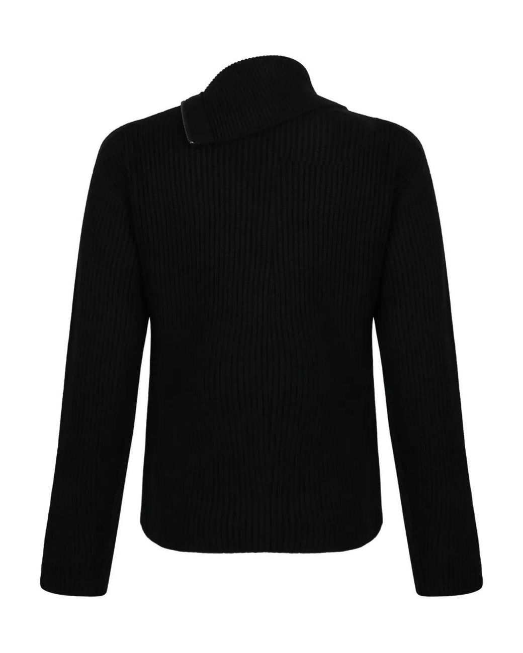 P.A.R.O.S.H. Black Ribbed Sweater