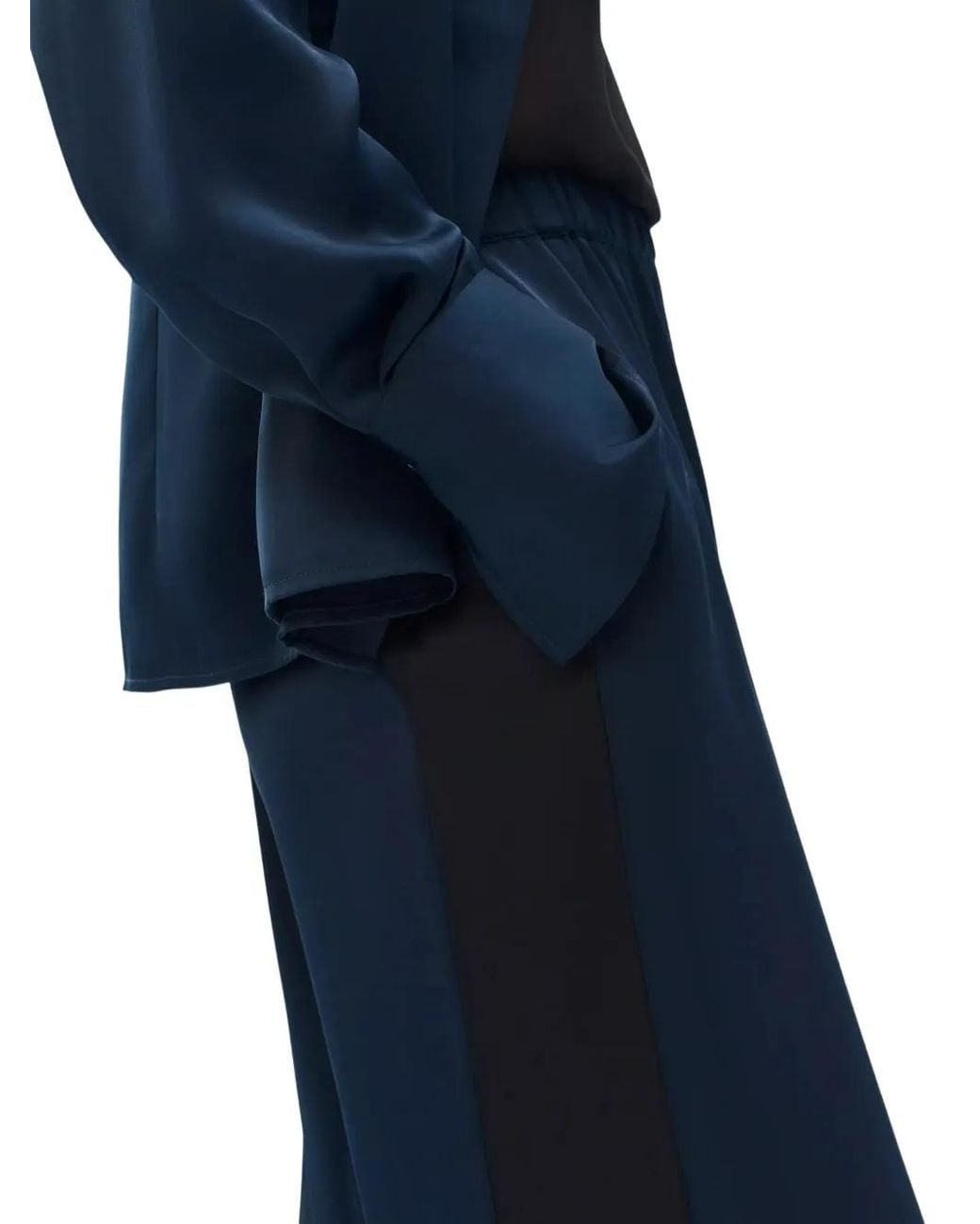 Rag & Bone Blue Olivia Side-Stripe Trousers