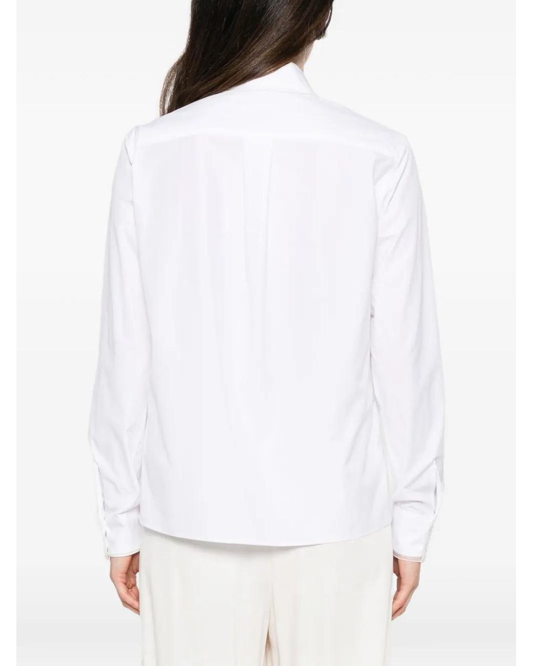 Fabiana Filippi White Long-Sleeve Shirt