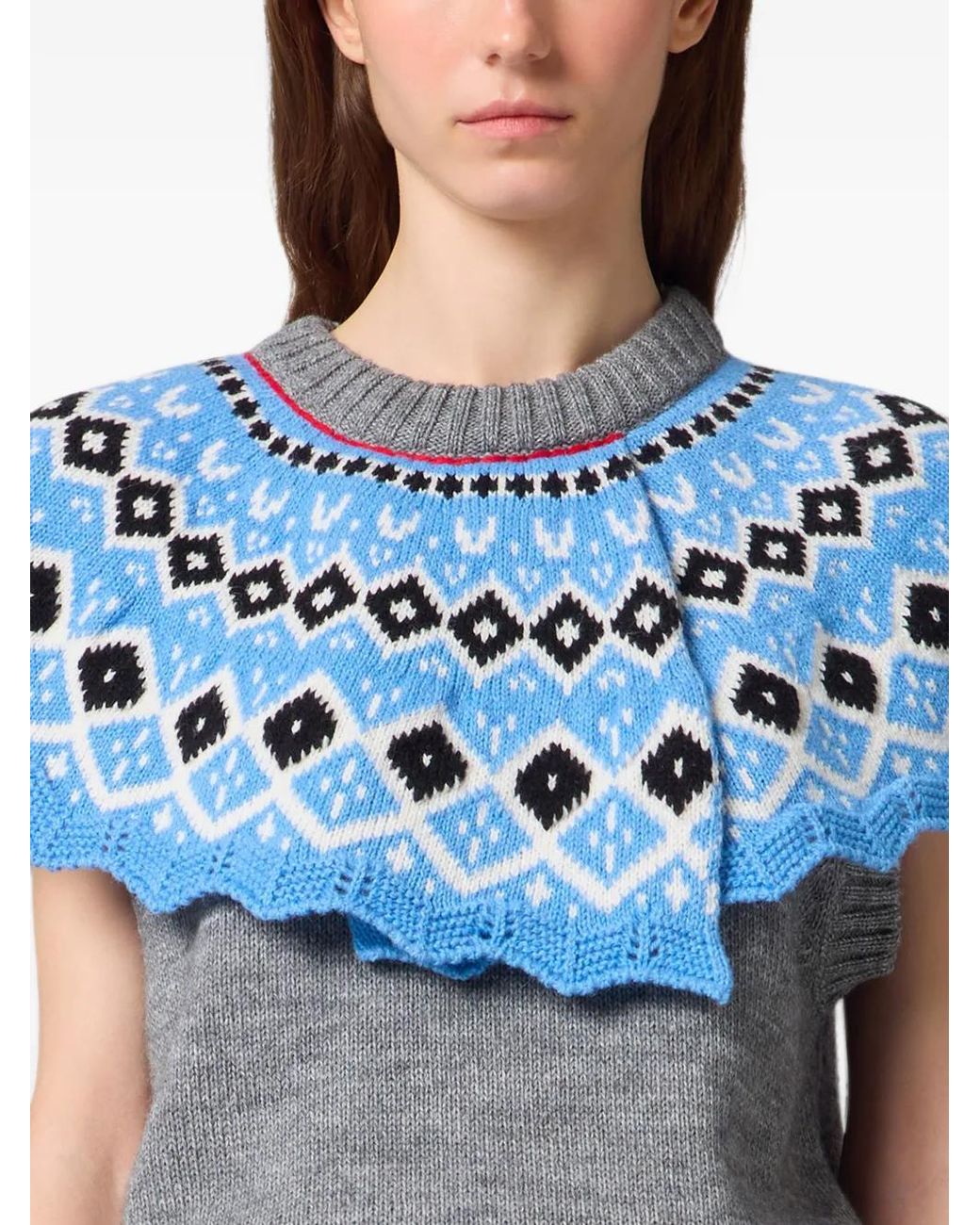 Canotta Con Ruches di MSGM in Blue