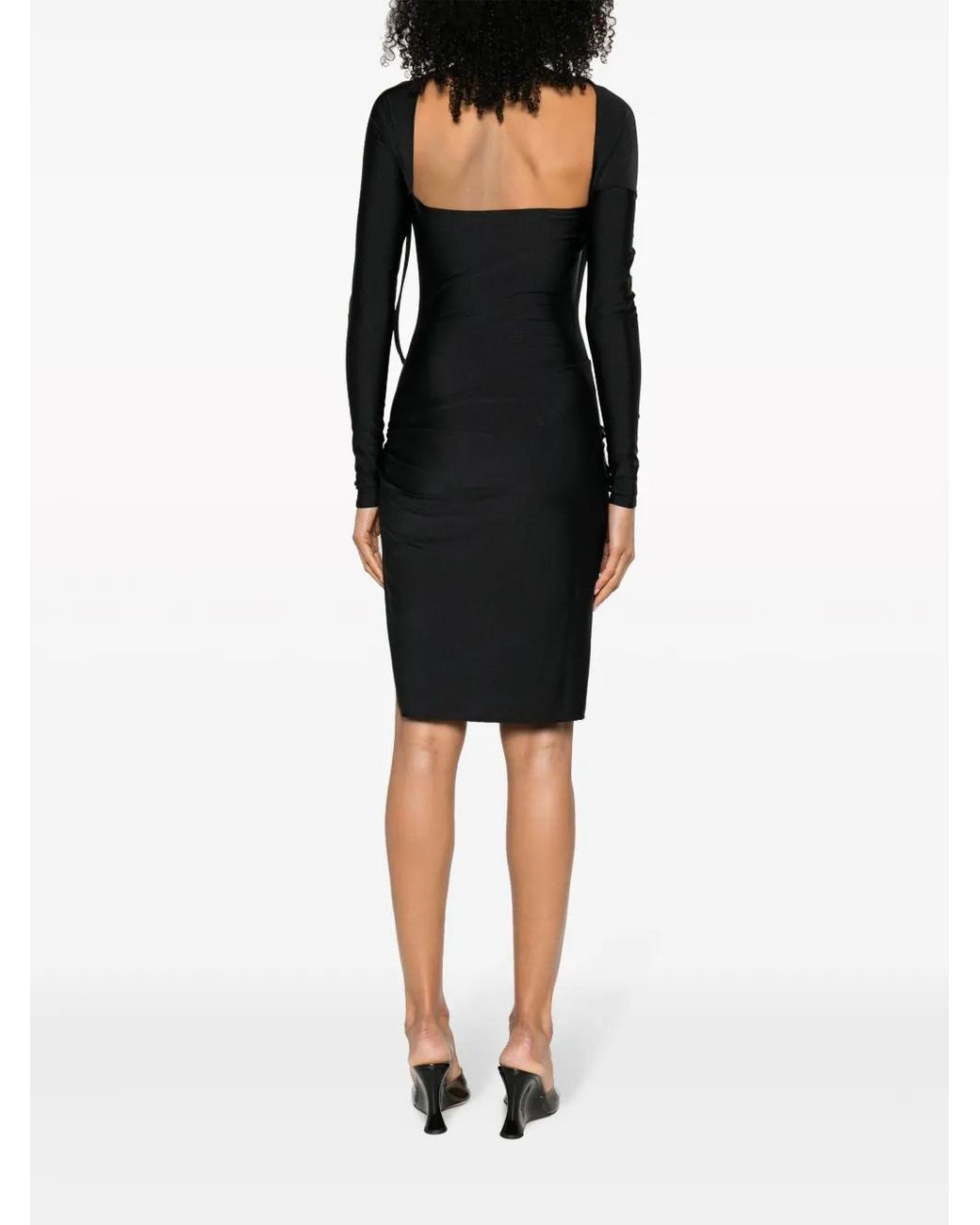 Coperni Black Asymetric Twisted Dress
