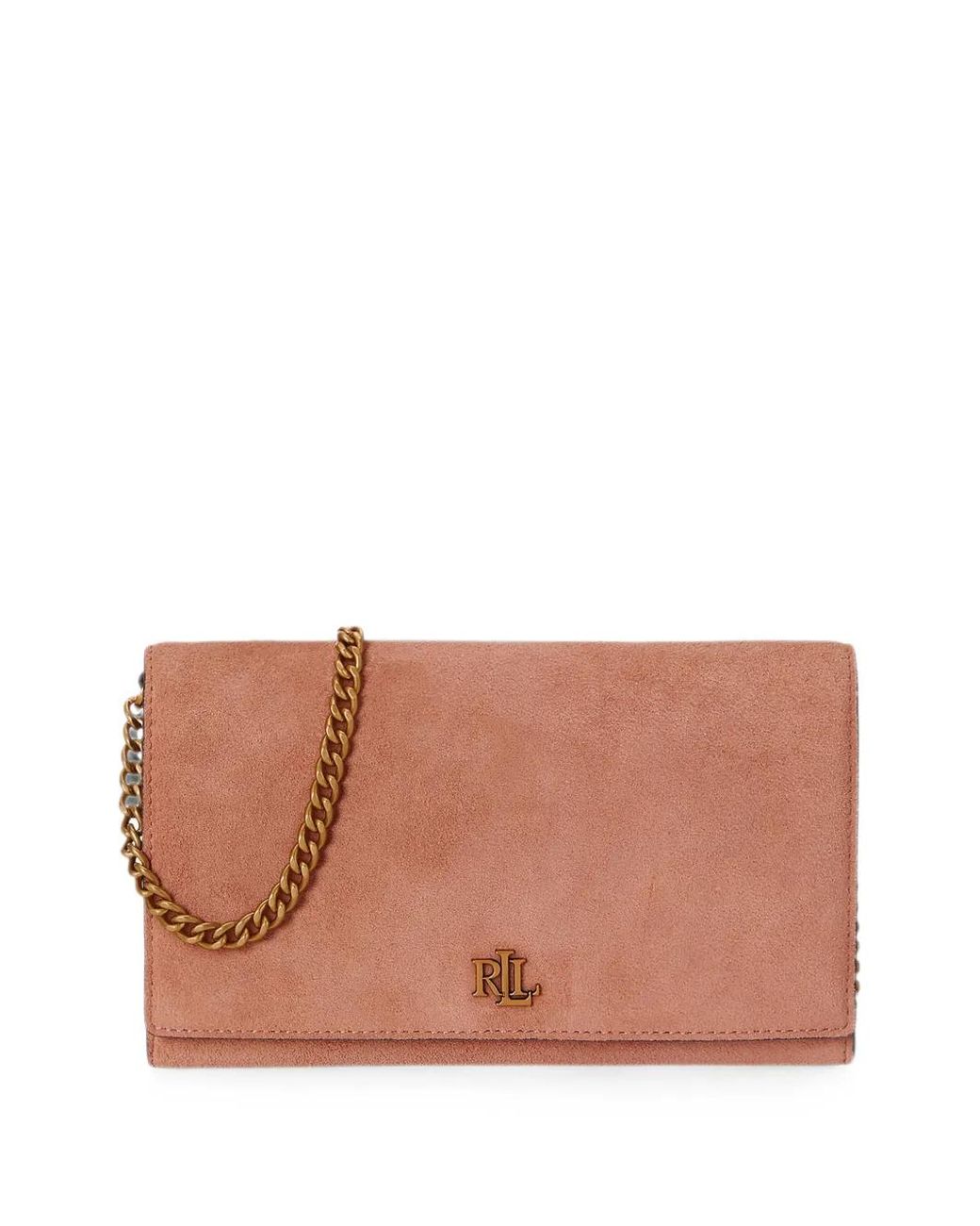 Ralph Lauren Brown Medium Adair Ii Logo-Plaque Chain-Strap Shoulder Bag