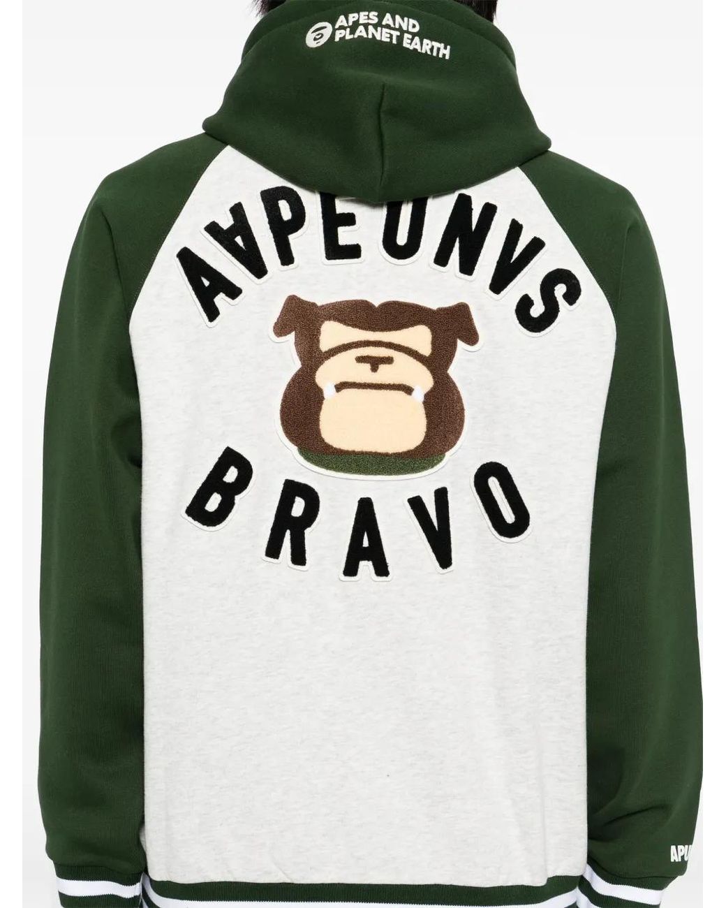 Aape By A Bathing Ape Black Logo-Patch Hooded Jacket for men